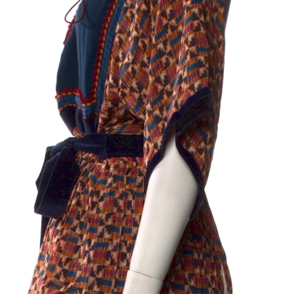 Talitha Multicolor Patterned Blouse with Tie Waist - Picture 4 of 9